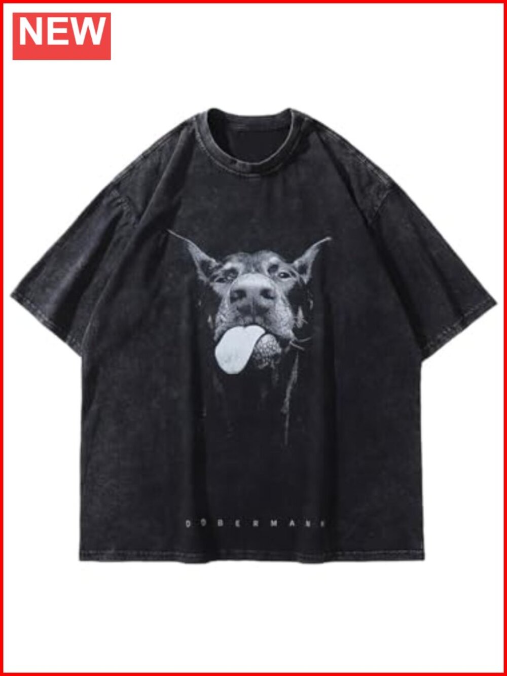 Oversized Graphic T-Shirt Crew Neck Vintage Streetwear